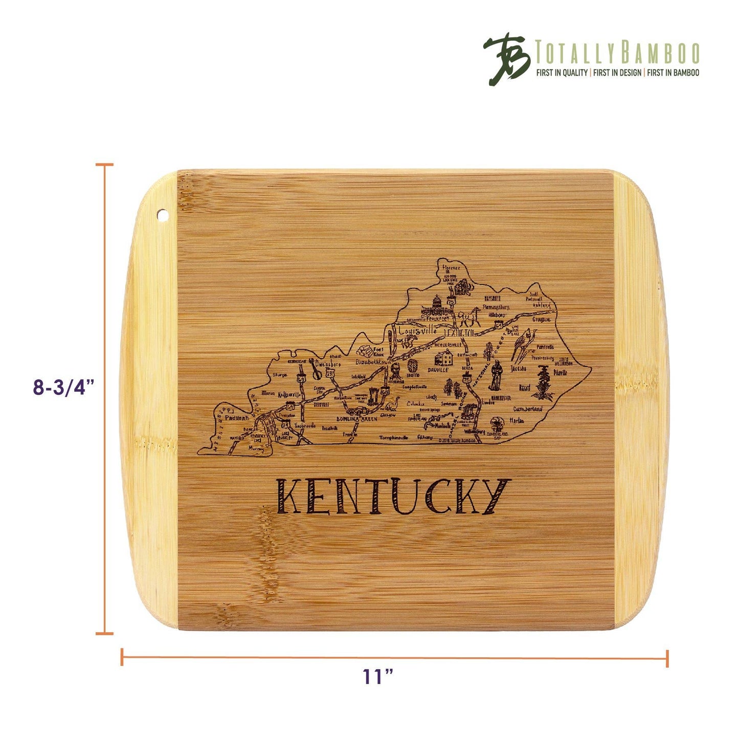 A Slice of Life Kentucky 11" Cutting & Serving Board