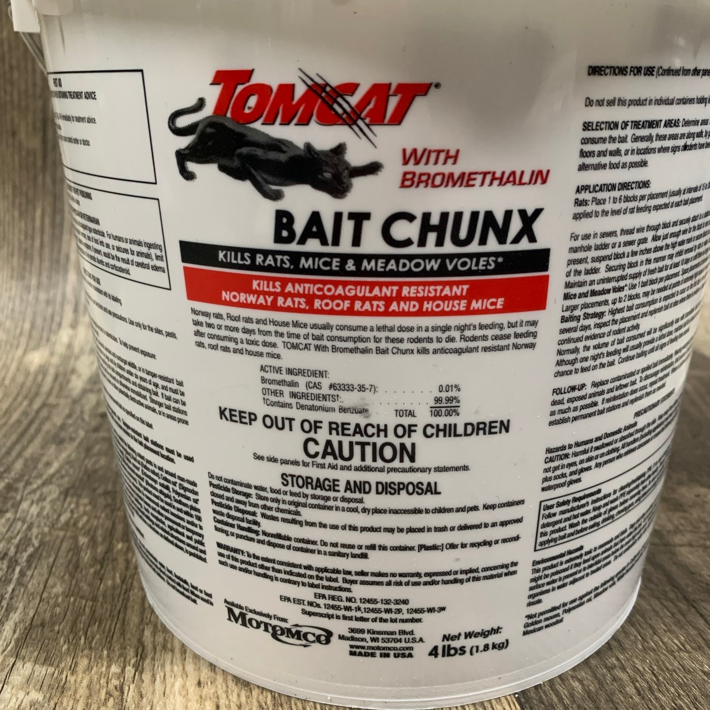 Tomcat Bait Chunx 4lb Bucket